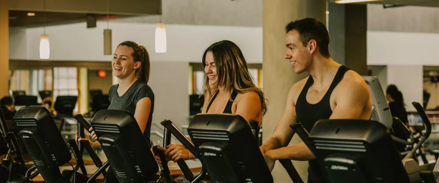 Health & Fitness - Members running on a treadmill
