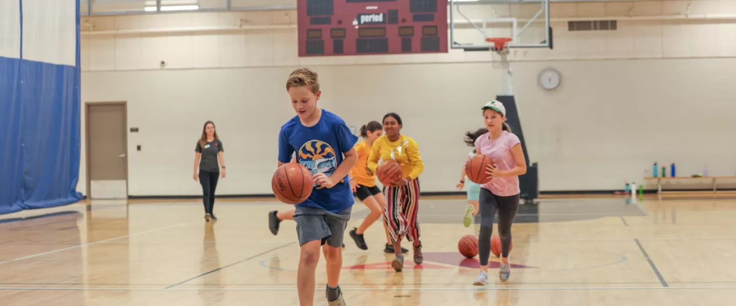 Kids in the YMCA Gym
