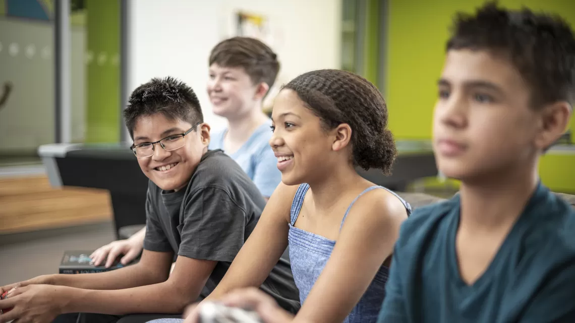 group of youth at program