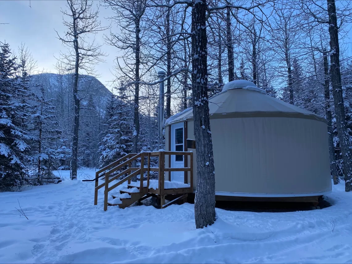 A yurt in the snow