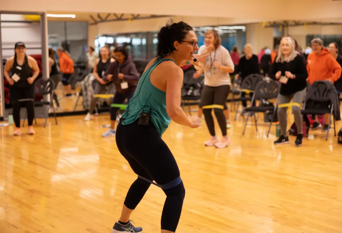 Fitness Instructor in a fitness class