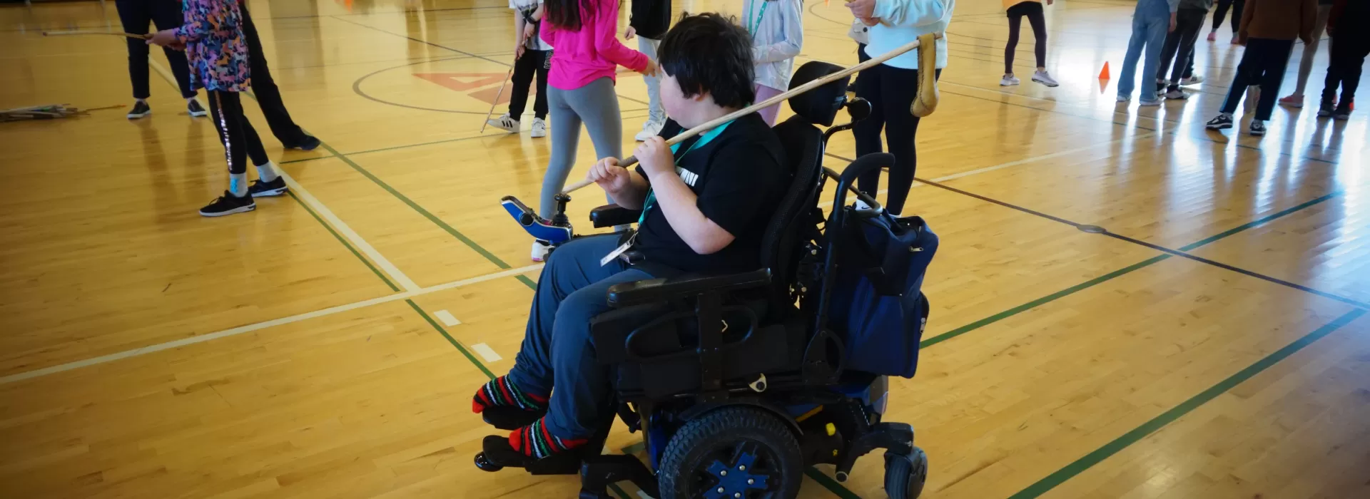 Theo and his classmates playing Traditional Indigenous Games